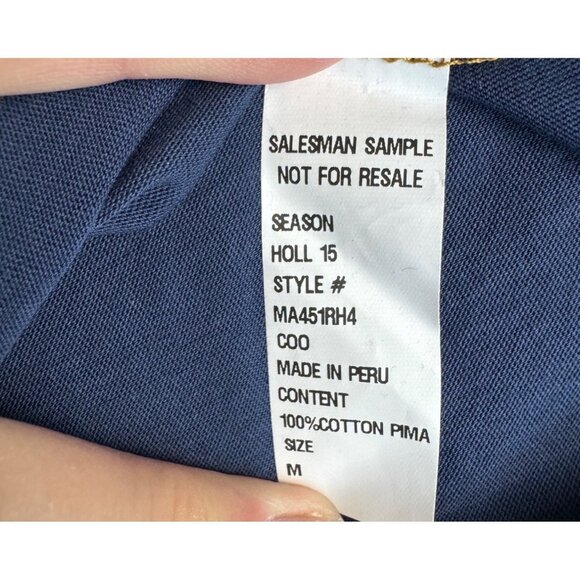 True Religion Mens Slim Fit Ace Tee Blue 100% Pima Cotton Size M NWT Holiday 201 - Picture 7 of 9